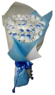Ramo de 24 rosas azules