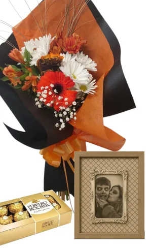 Ramo Mixto Halloween Con Ferrero y Cuadro