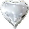 Globo Metalizado Corazón Plateado