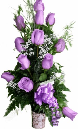 Copa de 12 rosas lila