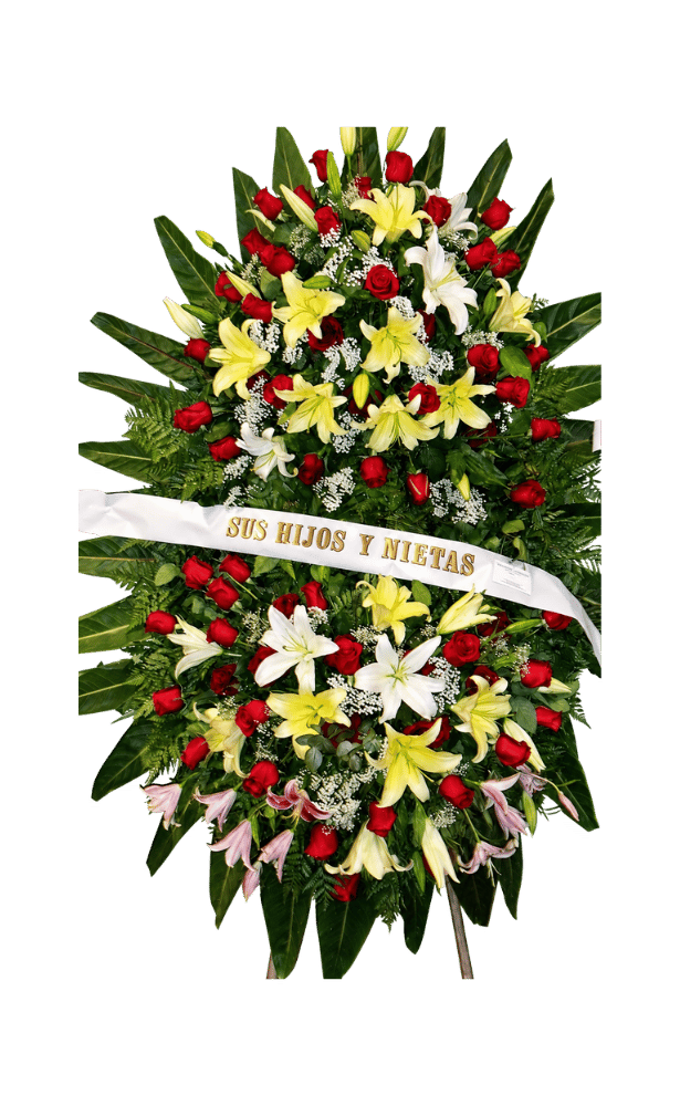 Corona Grande De Rosas Y Lilums Corona Grande De Rosas Y Lilums - Imagen 1
