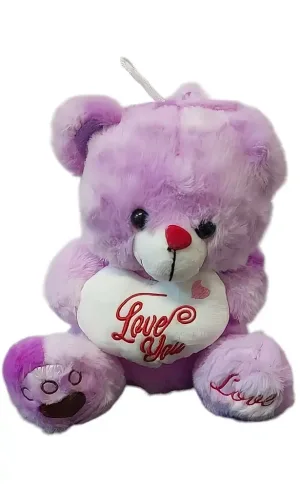 Oso De Peluche 22 Cm Alto Lila